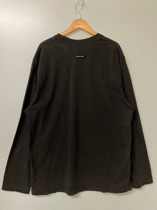 【中古品】【メンズ】 FEAR OF GOD フィア オブ ゴッド SIXTH COLLECTION FG LOGO L S TEE FG20-007 19SS ロゴ クルーネック Tシャツ 長袖 メンズ トップス 142-251208-em-08-min サイズ：L カラー：ブラック 万代Net店