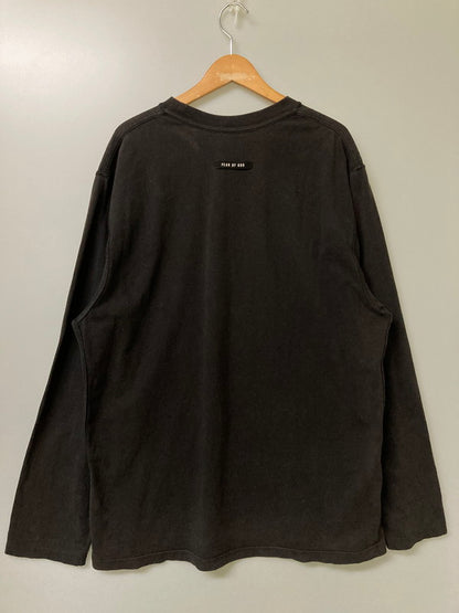 【中古品】【メンズ】 FEAR OF GOD フィア オブ ゴッド SIXTH COLLECTION FG LOGO L S TEE FG20-007 19SS ロゴ クルーネック Tシャツ 長袖 メンズ トップス 142-251208-em-08-min サイズ：L カラー：ブラック 万代Net店