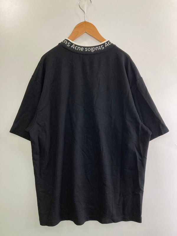 【中古品】【メンズ】 ACNE STUDIOS アクネストゥディオズ EXTORR LOGO RIB T-SHIRTS FN-MN-TSHI000119 ネック ロゴ プリント Tシャツ メンズ トップス 半袖 141-251130-em-23-min サイズ：ＸＬ カラー：ブラック 万代Net店