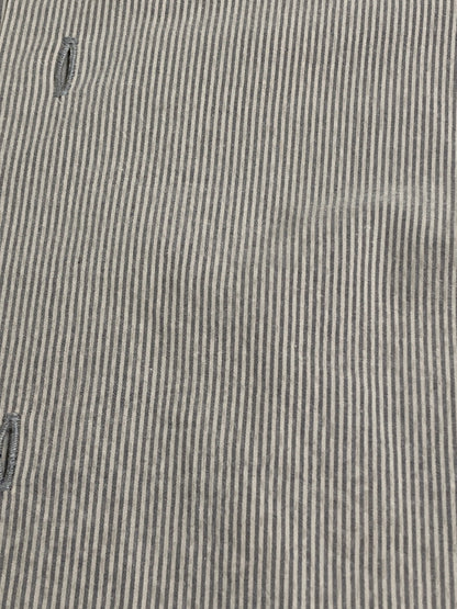 【中古品】【メンズ】 AURALEE オーラリー SELVEDGE WEATHER CLOTH SHIRTS A75501WC セルヴィッジ ウォーター クロス シャツ トップス 140-251204-jt-28-min サイズ：4 カラー：グレー/ホワイト ストライプ 万代Net店