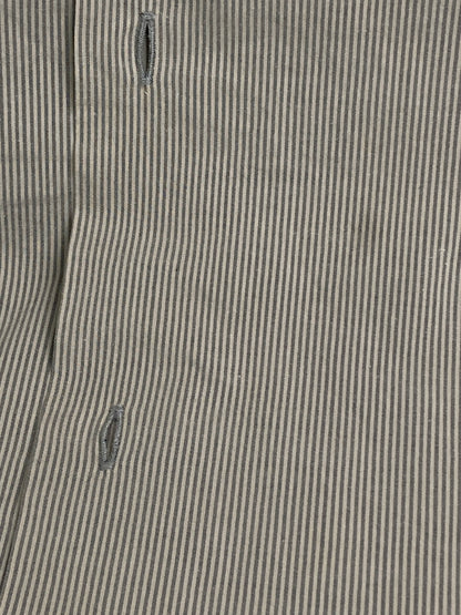 【中古品】【メンズ】 AURALEE オーラリー SELVEDGE WEATHER CLOTH SHIRTS A75501WC セルヴィッジ ウォーター クロス シャツ トップス 140-251204-jt-28-min サイズ：4 カラー：グレー/ホワイト ストライプ 万代Net店