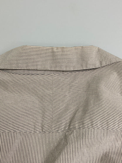 【中古品】【メンズ】 AURALEE オーラリー SELVEDGE WEATHER CLOTH SHIRTS A75501WC セルヴィッジ ウォーター クロス シャツ トップス 140-251204-jt-28-min サイズ：4 カラー：グレー/ホワイト ストライプ 万代Net店
