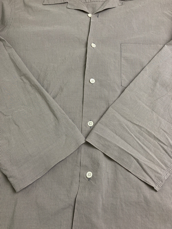 【中古品】【メンズ】 AURALEE オーラリー SELVEDGE WEATHER CLOTH SHIRTS A75501WC セルヴィッジ ウォーター クロス シャツ トップス 140-251204-jt-28-min サイズ：4 カラー：グレー/ホワイト ストライプ 万代Net店