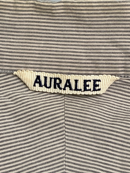【中古品】【メンズ】 AURALEE オーラリー SELVEDGE WEATHER CLOTH SHIRTS A75501WC セルヴィッジ ウォーター クロス シャツ トップス 140-251204-jt-28-min サイズ：4 カラー：グレー/ホワイト ストライプ 万代Net店
