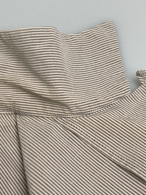 【中古品】【メンズ】 AURALEE オーラリー SELVEDGE WEATHER CLOTH SHIRTS A75501WC セルヴィッジ ウォーター クロス シャツ トップス 140-251204-jt-28-min サイズ：4 カラー：グレー/ホワイト ストライプ 万代Net店