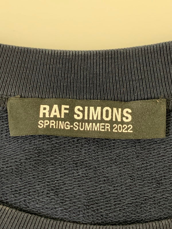 【中古品】【メンズ】 RAF SIMONS ラフシモンズ 22SS DESTROYED CREWNECK SWEATER SREAPERS 221-M167 デストロイ クルーネックスウェット トップス トレーナー 141-251201-kk-35-min サイズ：2 カラー：ネイビー 万代Net店