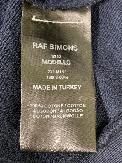 【中古品】【メンズ】 RAF SIMONS ラフシモンズ 22SS DESTROYED CREWNECK SWEATER SREAPERS 221-M167 デストロイ クルーネックスウェット トップス トレーナー 141-251201-kk-35-min サイズ：2 カラー：ネイビー 万代Net店