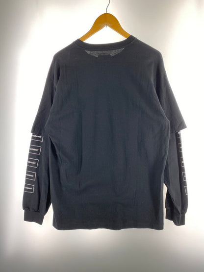 【中古品】【メンズ】 DESCENDANT ディセンダント MILITIA LAYERED LS TEE ミリティアレイヤードロングススリーブ Tシャツ 142-260110-zi-10-min サイズ：3 カラー：ブラック 万代Net店