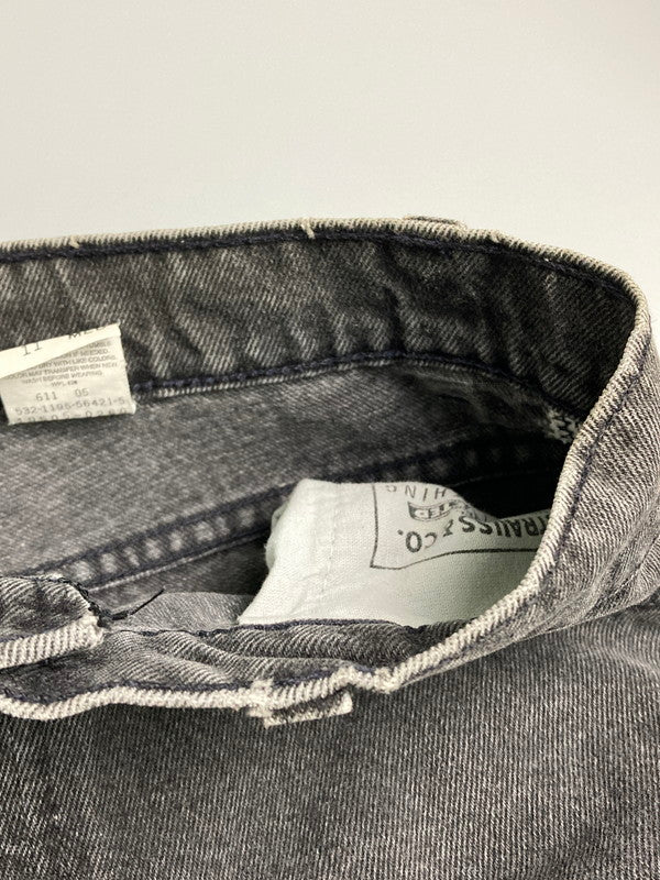 【現状渡し品】【メンズ】 Levi's リーバイス 90'S 後染め 505 BLACK DENIM PANTS 90年代 ブラック デニム パンツ メンズ ボトムス ジーンズ ジーパン 157-251208-em-01-min サイズ：M カラー：グレー 万代Net店