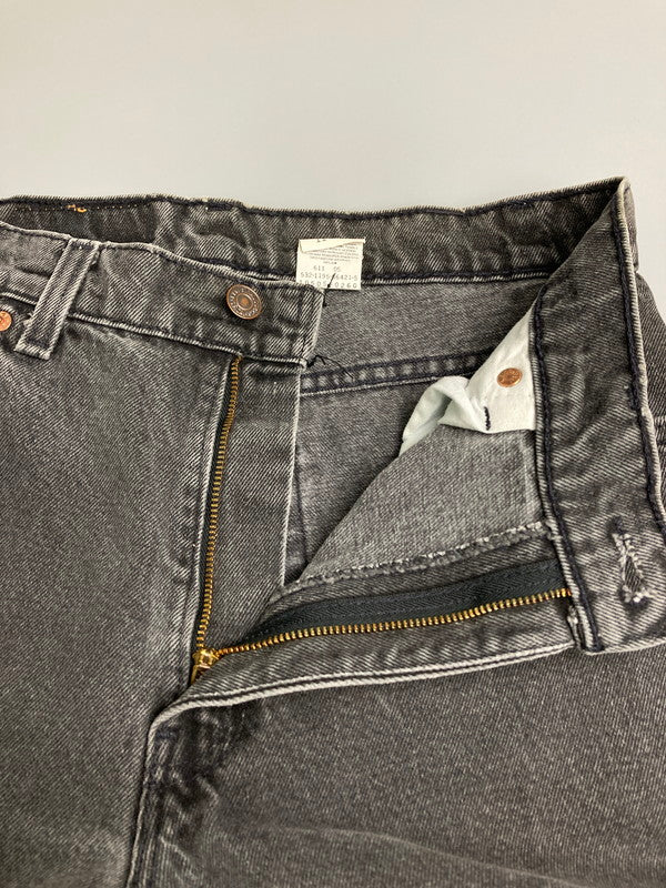 【現状渡し品】【メンズ】 Levi's リーバイス 90'S 後染め 505 BLACK DENIM PANTS 90年代 ブラック デニム パンツ メンズ ボトムス ジーンズ ジーパン 157-251208-em-01-min サイズ：M カラー：グレー 万代Net店