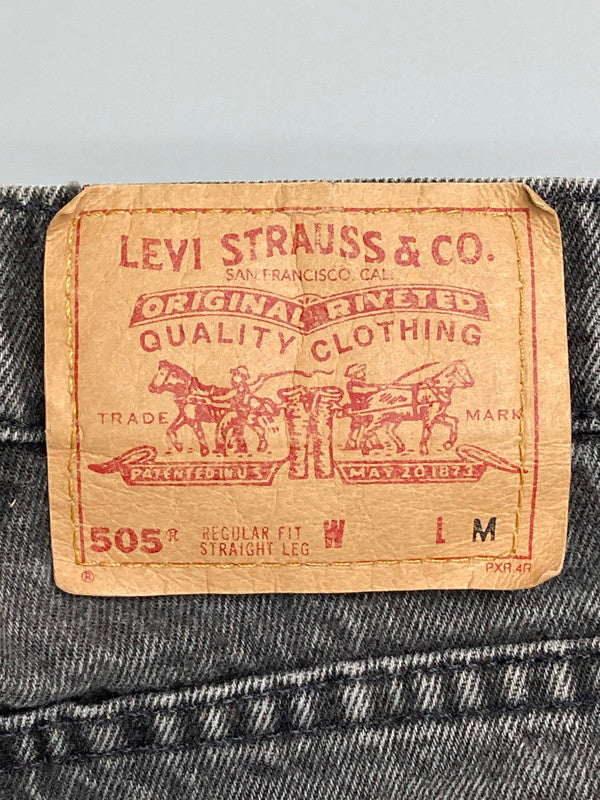 【現状渡し品】【メンズ】 Levi's リーバイス 90'S 後染め 505 BLACK DENIM PANTS 90年代 ブラック デニム パンツ メンズ ボトムス ジーンズ ジーパン 157-251208-em-01-min サイズ：M カラー：グレー 万代Net店