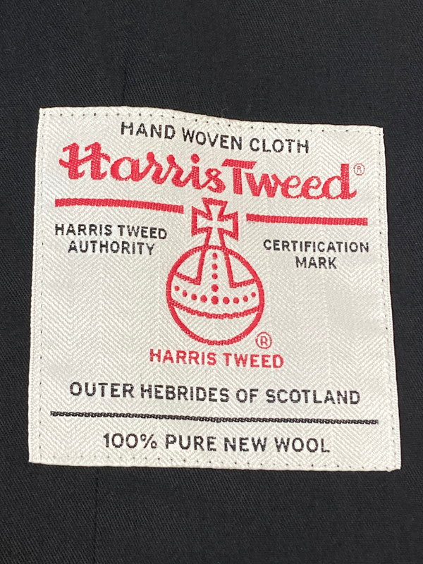 【中古美品】【メンズ】 HARRIS TWEED ハリスツイード OXFORD CLASSIC WOOL VEST 246201 オックスフォード クラシック ウールベスト トップス 141-251201-kk-63-min サイズ：M カラー：ブラック 万代Net店