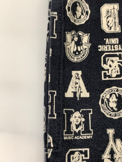 【中古品】【メンズ】 HYSTERIC GLAMOUR × DICKIES ヒステリックグラマ ディッキーズ COLLEGE-LEAGUE総柄 50周年コラボ TEE 半袖 Tシャツ ショートスリーブ 140-260812-hu-13-min サイズ：L カラー：ネイビー 万代Net店