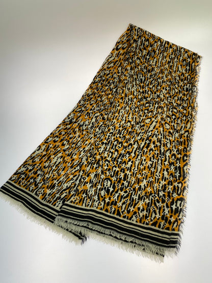 【中古美品】【レディース】 LOUIS VUITTON ルイ・ヴィトン エトール モノグラム ジャングル ストール M73645 ショール マフラー アニマル柄 179-251130-em-48-min カラー：アニマル柄 万代Net店