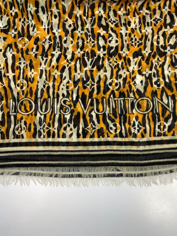【中古美品】【レディース】 LOUIS VUITTON ルイ・ヴィトン エトール モノグラム ジャングル ストール M73645 ショール マフラー アニマル柄 179-251130-em-48-min カラー：アニマル柄 万代Net店