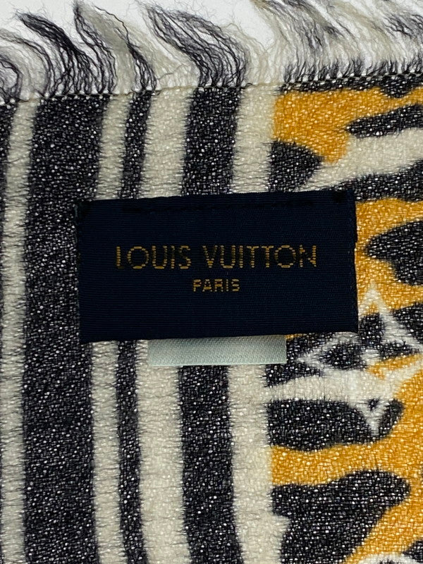 【中古美品】【レディース】 LOUIS VUITTON ルイ・ヴィトン エトール モノグラム ジャングル ストール M73645 ショール マフラー アニマル柄 179-251130-em-48-min カラー：アニマル柄 万代Net店