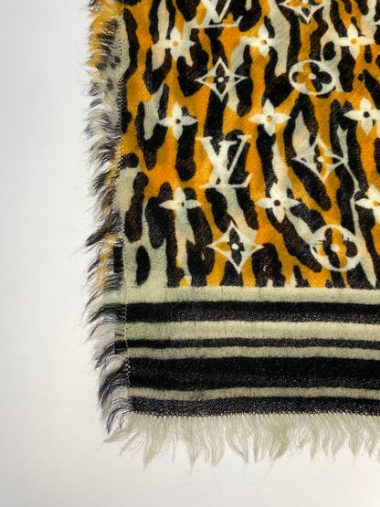 【中古美品】【レディース】 LOUIS VUITTON ルイ・ヴィトン エトール モノグラム ジャングル ストール M73645 ショール マフラー アニマル柄 179-251130-em-48-min カラー：アニマル柄 万代Net店