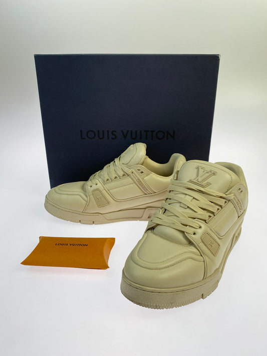 【中古品】【メンズ】 LOUIS VUITTON ルイ・ヴィトン TRAINER SNEAKER VL0273 トレイナー ライン スニーカー メンズ 靴 シューズ 179-251130-em-44-min サイズ：8 1/2 カラー：ベージュ 万代Net店