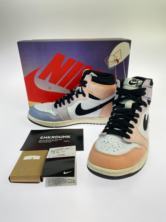 【中古品】【メンズ】 NIKE ナイキ AIR JORDAN 1 RETRO HIGH OG CRAFT DX0054-805 エア ジョーダン 1 レトロ ハイ オリジナル クラフト スニーカー 靴 160-251203-kk-04-min カラー：VIVID ORANGE/BLACK-ICED LILAC-TRUE BLUE-SAIL 万代Net店