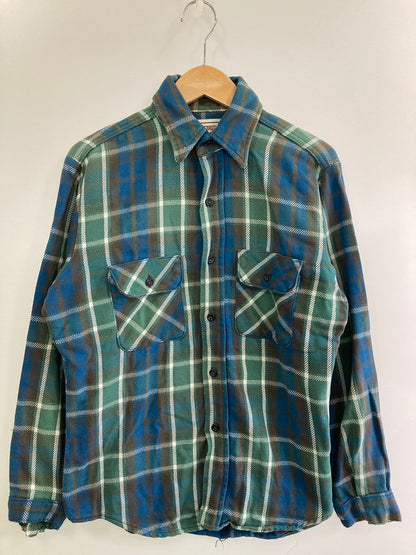 【現状渡し品】【メンズ】 FIVE BROTHER ファイブブラザー 70's L/S HEAVY FLANNEL SHIRT VINTAGE 70年代 ロングスリーブ ヘビーフランネルシャツ長袖 トップス ヴィンテージ 146-251201-kk-54-min サイズ：M カラー：グリーン 万代Net店