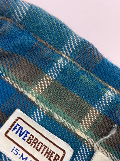 【現状渡し品】【メンズ】 FIVE BROTHER ファイブブラザー 70's L/S HEAVY FLANNEL SHIRT VINTAGE 70年代 ロングスリーブ ヘビーフランネルシャツ長袖 トップス ヴィンテージ 146-251201-kk-54-min サイズ：M カラー：グリーン 万代Net店