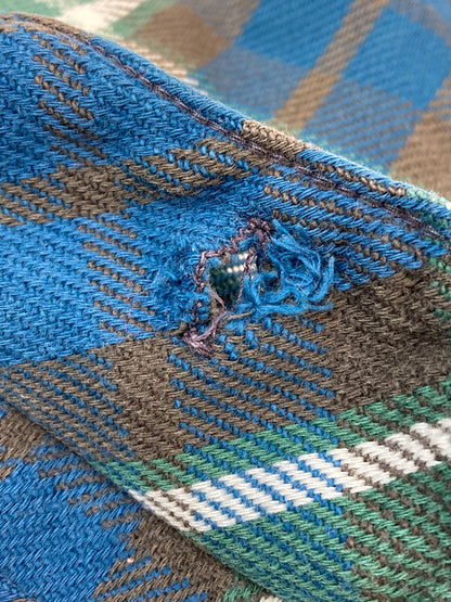 【現状渡し品】【メンズ】 FIVE BROTHER ファイブブラザー 70's L/S HEAVY FLANNEL SHIRT VINTAGE 70年代 ロングスリーブ ヘビーフランネルシャツ長袖 トップス ヴィンテージ 146-251201-kk-54-min サイズ：M カラー：グリーン 万代Net店