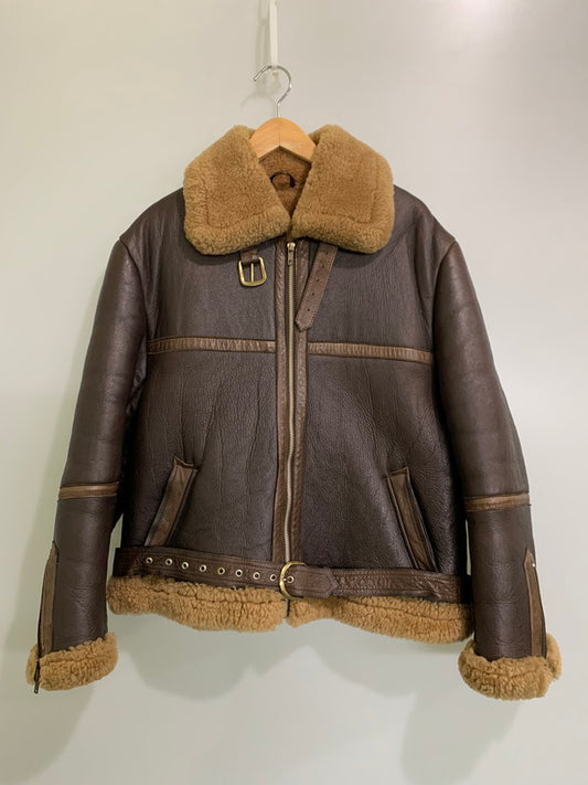 【中古品】【メンズ】 L.GYMO IRVIN アーヴィン MOUTON B-3 FLIGHT JACKET ムートン B-3 フライトジャケット アウター 145-251201-kk-31-min サイズ：表記なし 下記参照 カラー：ブラウン 万代Net店