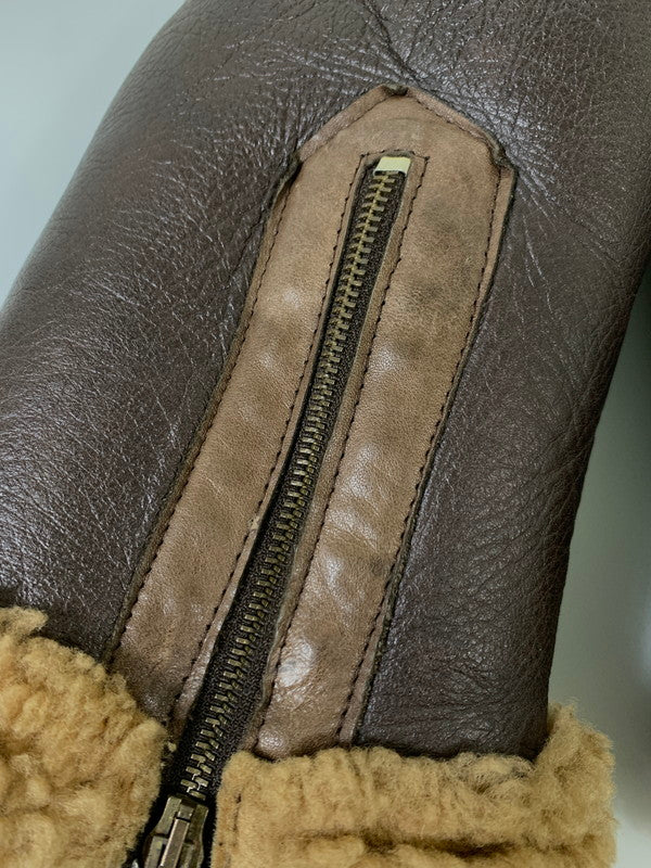 【中古品】【メンズ】 L.GYMO IRVIN アーヴィン MOUTON B-3 FLIGHT JACKET ムートン B-3 フライトジャケット アウター 145-251201-kk-31-min サイズ：表記なし 下記参照 カラー：ブラウン 万代Net店