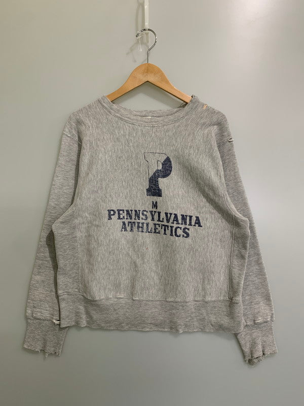 【現状渡し品】【メンズ】 Champion チャンピオン 80's REVERSE WEAVE CREWNECK SWEATSHIRT PENNSYLVANIA ATHLETICS VINTAGE 80年代 リバースウィーブ クルーネックスウェットシャツ トップス トレーナー ヴィンテージ 146-251201-kk-39-min サイズ：M カラー：グレー 万代Net店