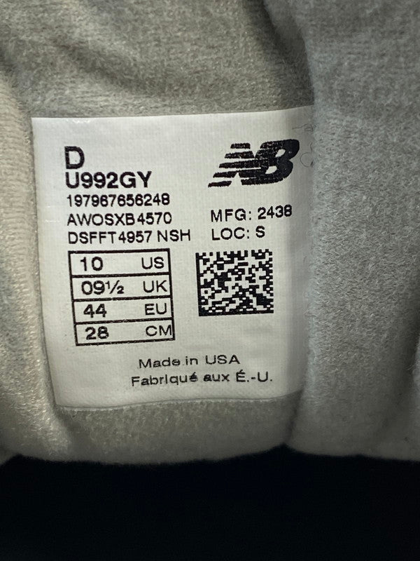 【中古品】【メンズ】 NEW BALANCE ニューバランス M992 U992GY MADE IN USA ローカット スニーカー 靴 162-251203-kk-10-min カラー：GRAY 万代Net店