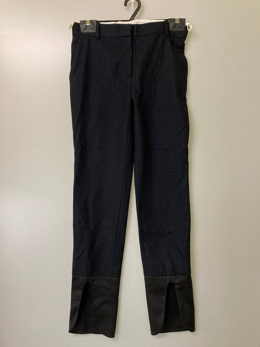 【中古品】【レディース】 CELINE セリーヌ フィービー期 シルク切替 ウールパンツ ボトムス 168-251204-jt-35-min サイズ：34 カラー：ネイビー 万代Net店