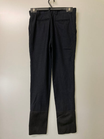 【中古品】【レディース】 CELINE セリーヌ フィービー期 シルク切替 ウールパンツ ボトムス 168-251204-jt-35-min サイズ：34 カラー：ネイビー 万代Net店