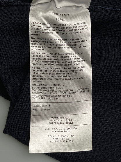 【中古品】【レディース】 VALENTINO ヴァレンティノ レース ドッキング ニット FBC9A520 レディース ワンピース 170-251208-em-06-min サイズ：S カラー：ネイビー 万代Net店