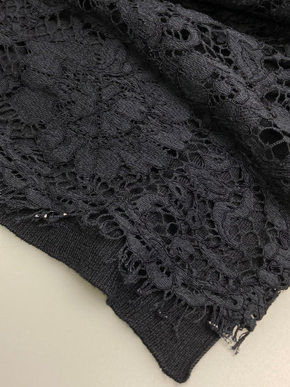 【中古品】【レディース】 VALENTINO ヴァレンティノ レース ドッキング ニット FBC9A520 レディース ワンピース 170-251208-em-06-min サイズ：S カラー：ネイビー 万代Net店