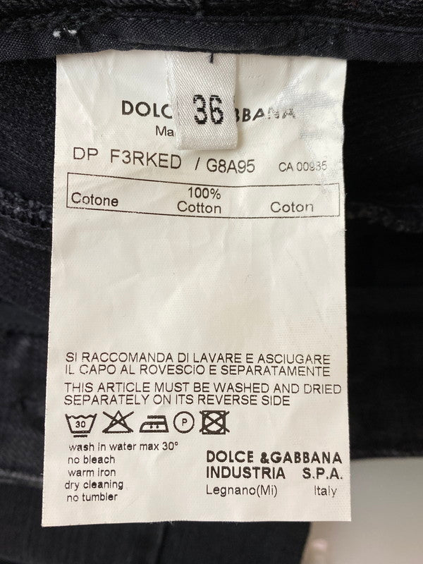 【中古品】【メンズ】 DOLCE&GABBANA ドルチェアンドガッバーナ BLACK DENIM PANTS デニムパンツ ボトムス ブラックデニム 152-251206-zi-07-min サイズ：36 カラー：ブラック 万代Net店