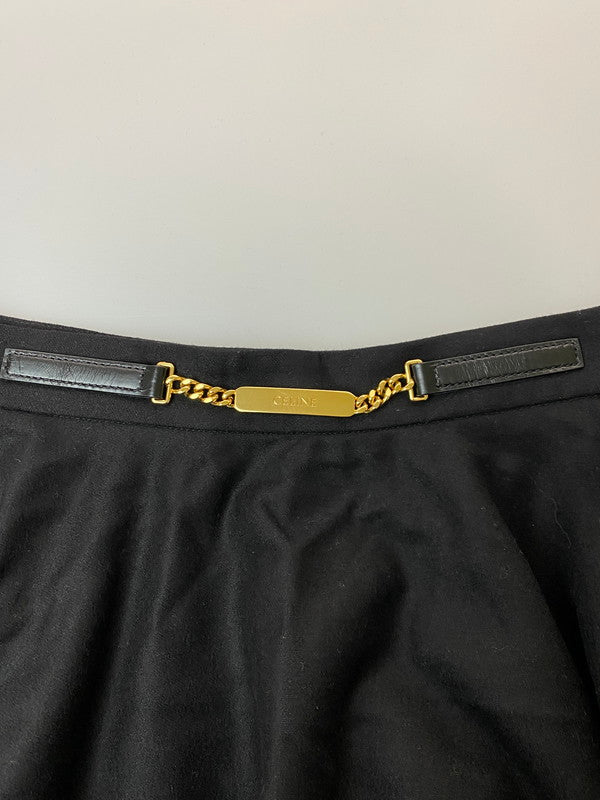 【中古美品】【レディース】 CELINE セリーヌ エディ期 カシミヤ スカート 2J400561F ボトムス 168-251204-jt-38-min サイズ：38 カラー：ブラック 万代Net店