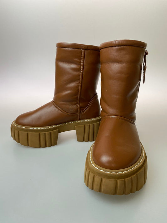 【中古品】【レディース】 Stella McCartney ステラマッカートニー EMILIE TEDDY BOOTS エミリー テディ ブーツ 靴 167-251204-jt-12-min サイズ：35 カラー：ブラウン 万代Net店