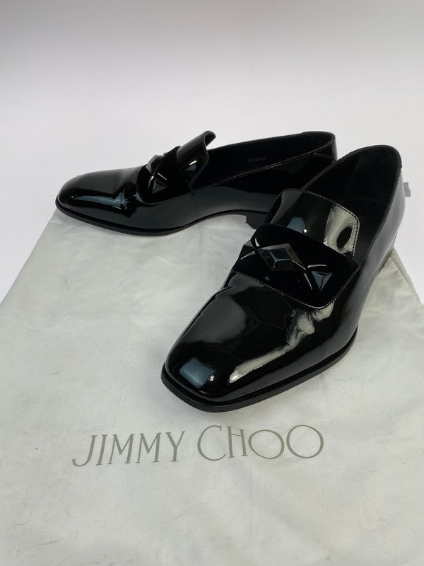 【中古品】【レディース】 JIMMY CHOO ジミーチュウ パテントローファー レディース シューズ 靴 183-251205-em-09-min サイズ：40 カラー：ブラック 万代Net店