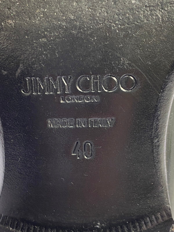 【中古品】【レディース】 JIMMY CHOO ジミーチュウ パテントローファー レディース シューズ 靴 183-251205-em-09-min サイズ：40 カラー：ブラック 万代Net店
