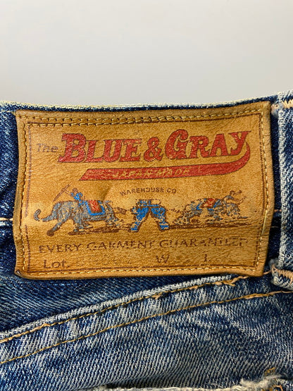 【現状渡し品】【メンズ】 WAREHOUSE ウエアハウス TYPE XX DENIM PANTS BLUE&GRAY デニム パンツ メンズ ボトムス ジーンズ ジーパン 156-251205-em-55-min サイズ：31 カラー：インディゴブルー 万代Net店