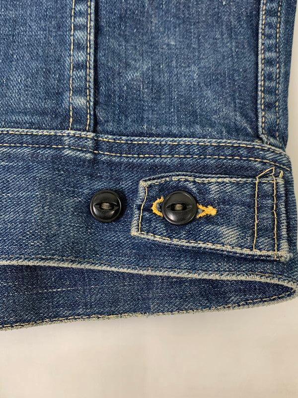 【現状渡し品】【メンズ】 Lee リー 50-60's DENIM JACKET 101-J VINTAGE 50-60年代 デニムジャケット ライトアウター Gジャン ヴィンテージ 146-251201-kk-28-min サイズ：38 カラー：ライトインディゴ 万代Net店