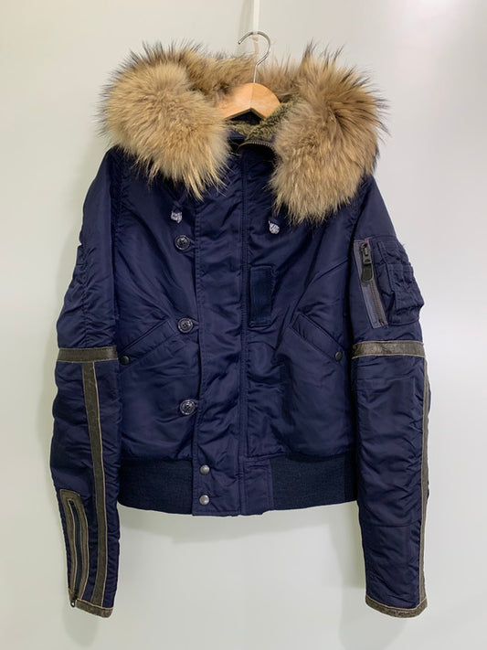 【現状渡し品】【メンズ】 AVIREX アヴィレックス 6102114 N-2A FLIGHT JACKET フライトジャケット 145-251206-zi-23-min サイズ：M カラー：ネイビー 万代Net店