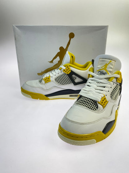 【中古品】【メンズ】 NIKE ナイキ WMNS AIR JORDAN 4 RETRO AQ9129-101 ウィメンズ エア ジョーダン 4 レトロ スニーカー 靴 160-251203-kk-06-min カラー：WHITE/COCONUT MILK-VIVID SULFUR 万代Net店
