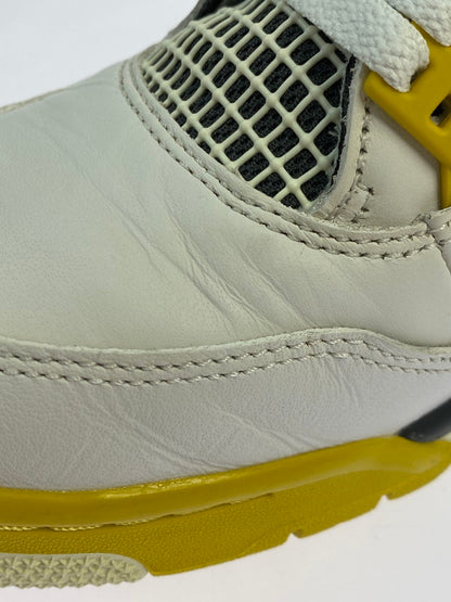 【中古品】【メンズ】 NIKE ナイキ WMNS AIR JORDAN 4 RETRO AQ9129-101 ウィメンズ エア ジョーダン 4 レトロ スニーカー 靴 160-251203-kk-06-min カラー：WHITE/COCONUT MILK-VIVID SULFUR 万代Net店