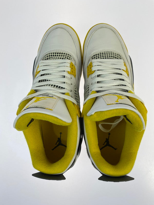 【中古品】【メンズ】 NIKE ナイキ WMNS AIR JORDAN 4 RETRO AQ9129-101 ウィメンズ エア ジョーダン 4 レトロ スニーカー 靴 160-251203-kk-06-min カラー：WHITE/COCONUT MILK-VIVID SULFUR 万代Net店