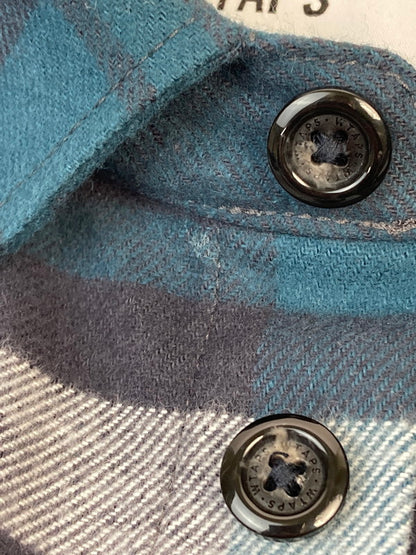 【中古品】【メンズ】 WTAPS ダブルタップス 24SS WCPO 01/LS/COTTON.FLANNEL.TEXTILE 241TQDT-SHM03 ロングスリーブ コットン フランネル テキスタイル 長袖シャツ トップス 142-251201-kk-47-min サイズ：01 カラー：グリーン 万代Net店