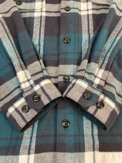 【中古品】【メンズ】 WTAPS ダブルタップス 24SS WCPO 01/LS/COTTON.FLANNEL.TEXTILE 241TQDT-SHM03 ロングスリーブ コットン フランネル テキスタイル 長袖シャツ トップス 142-251201-kk-47-min サイズ：01 カラー：グリーン 万代Net店