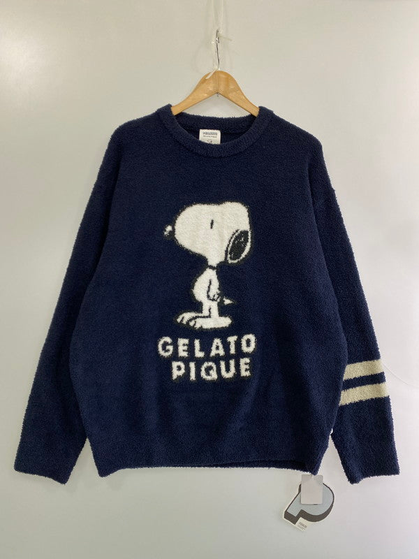 【中古美品】【レディース】 gelato pique ジェラートピケ ×PEANUTS ピーナッツ ルームウエア セットアップ 168-251204-jt-01-min サイズ：L カラー：ネイビー 万代Net店