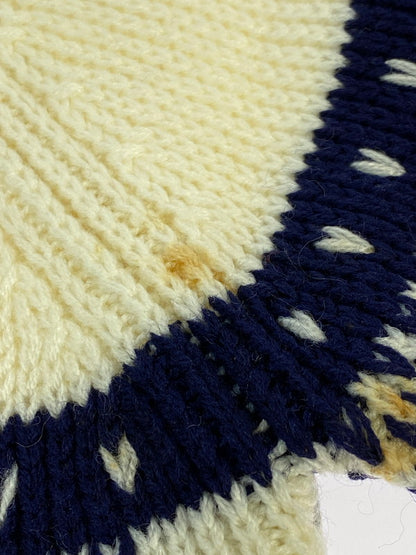 【中古品】【メンズ】 J.C.PENNEY 70-80's ACRYLIC KNIT SWEATER ジェーシーペニー アクリルニットセーター トップス 146-260109-yn-28-min サイズ：L カラー：アイボリー 万代Net店