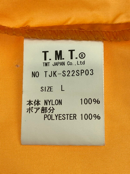 【中古美品】【メンズ】 TMT ティーエムティー BOA PRINT COACH JACKET ORANGE JK-S22SP03 ボア プリント コーチ ジャケット ジャンパー ブルゾン メンズ アウター 140-251205-em-41-min サイズ：L カラー：オレンジ 万代Net店